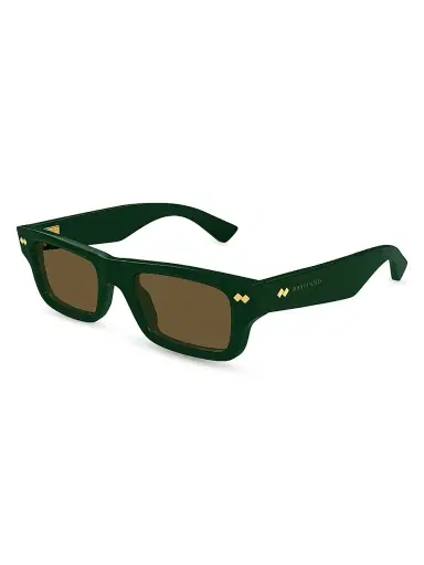 Bottega Veneta Men's Bold Ribbon Stud 50MM Square Sunglasses - Green Light Brown | Thumbnail 1 Bottega Veneta Men's Bold Ribbon Stud 50MM Square Sunglasses - Green Light Brown | Thumbnail 1
