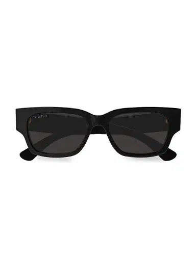 Gucci Men's Lacquered 54MM Squared Sunglasses - Gold Black | Thumbnail 2 Gucci Men's Lacquered 54MM Squared Sunglasses - Gold Black | Thumbnail 2