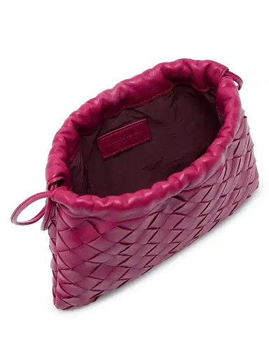 Bottega Veneta Women's Small Dustbag Intrecciato Leather Crossbody Bag - Cinnabar Gold | Thumbnail 3 Bottega Veneta Women's Small Dustbag Intrecciato Leather Crossbody Bag - Cinnabar Gold | Thumbnail 3