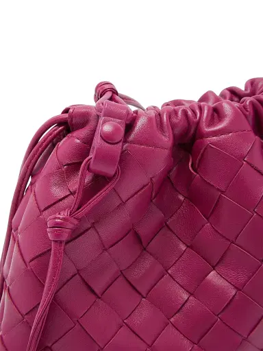 Bottega Veneta Women's Small Dustbag Intrecciato Leather Crossbody Bag - Cinnabar Gold | Thumbnail 5 Bottega Veneta Women's Small Dustbag Intrecciato Leather Crossbody Bag - Cinnabar Gold | Thumbnail 5