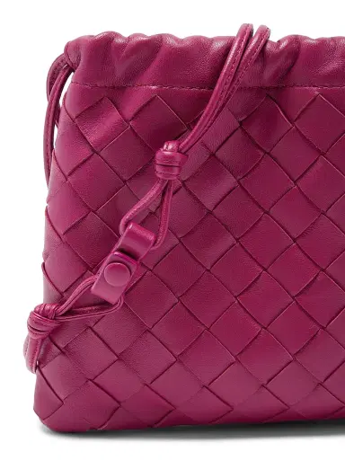 Bottega Veneta Women's Small Dustbag Intrecciato Leather Crossbody Bag - Cinnabar Gold | Thumbnail 6 Bottega Veneta Women's Small Dustbag Intrecciato Leather Crossbody Bag - Cinnabar Gold | Thumbnail 6