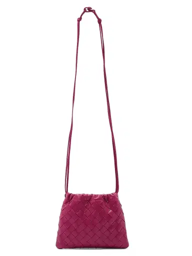 Bottega Veneta Women's Small Dustbag Intrecciato Leather Crossbody Bag - Cinnabar Gold | Thumbnail 8 Bottega Veneta Women's Small Dustbag Intrecciato Leather Crossbody Bag - Cinnabar Gold | Thumbnail 8