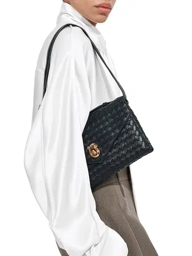 Bottega Veneta Women's Knot Lock Intrecciato Leather Top Handle Bag | Thumbnail 2 Bottega Veneta Women's Knot Lock Intrecciato Leather Top Handle Bag | Thumbnail 2