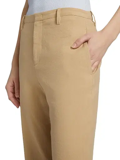 Vince Women's Stretch Linen Mid-Rise Crop Flare Trousers | Thumbnail 6 Vince Women's Stretch Linen Mid-Rise Crop Flare Trousers | Thumbnail 6