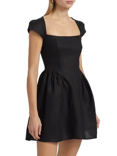 Reformation Women's Oaklyn Linen A-Line Minidress | Thumbnail 4 Reformation Women's Oaklyn Linen A-Line Minidress | Thumbnail 4