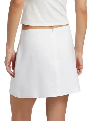 Reformation Women's Veranda Linen Miniskirt - White - Size 12 | Thumbnail 5 Reformation Women's Veranda Linen Miniskirt - White - Size 12 | Thumbnail 5