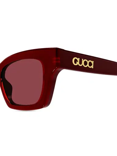 Gucci Women's Lacquered 51MM Cat-Eye Sunglasses - Red Gold Red | Thumbnail 4 Gucci Women's Lacquered 51MM Cat-Eye Sunglasses - Red Gold Red | Thumbnail 4