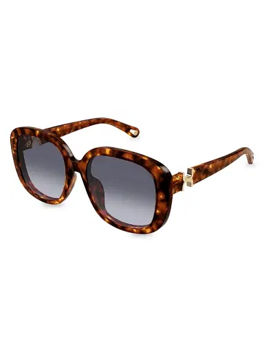 Chloé Women's Marcie 56MM Square Sunglasses - Havana Grey | Thumbnail 1 Chloé Women's Marcie 56MM Square Sunglasses - Havana Grey | Thumbnail 1