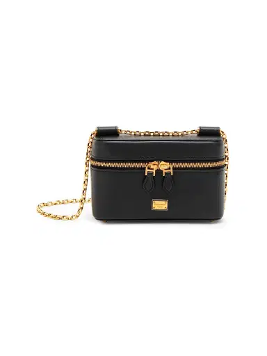 Dolce & Gabbana Women's Leather Vanity Bag - Nero | Thumbnail 1 Dolce & Gabbana Women's Leather Vanity Bag - Nero | Thumbnail 1