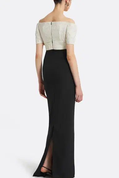 Safiyaa Abike Gown - Ivory Black | Thumbnail 5 Safiyaa Abike Gown - Ivory Black | Thumbnail 5