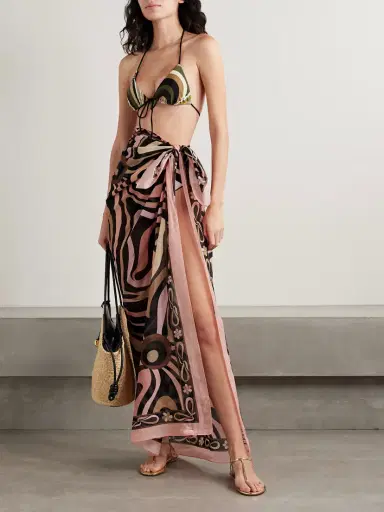 PUCCI Printed Cotton-voile Pareo | Thumbnail 5 PUCCI Printed Cotton-voile Pareo | Thumbnail 5
