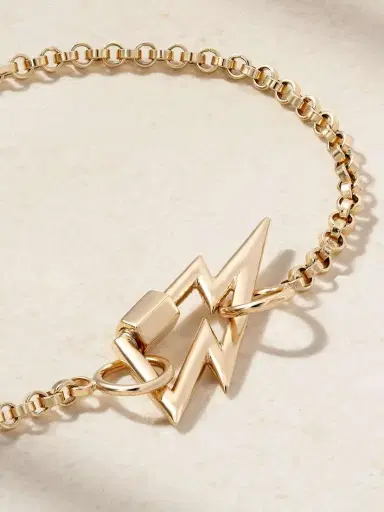 Marla Aaron Bolt Lock + Rolo Chain 14-karat Gold Bracelet | Thumbnail 4 Marla Aaron Bolt Lock + Rolo Chain 14-karat Gold Bracelet | Thumbnail 4