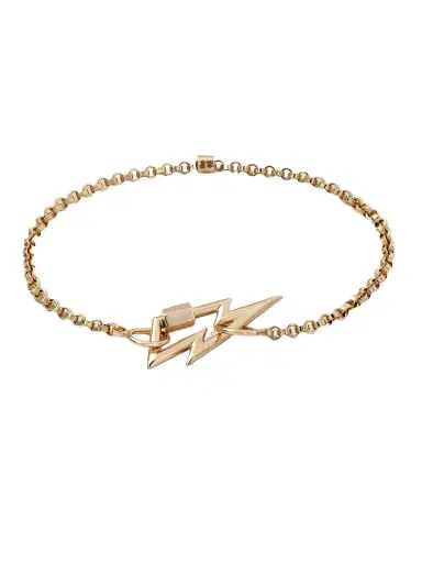 Marla Aaron Bolt Lock + Rolo Chain 14-karat Gold Bracelet | Thumbnail 1 Marla Aaron Bolt Lock + Rolo Chain 14-karat Gold Bracelet | Thumbnail 1