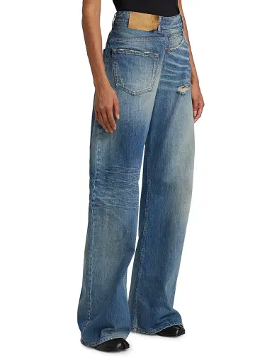 MM6 MAISON MARGIELA Women's Twisted Distressed Straight-Leg Jeans | Thumbnail 4 MM6 MAISON MARGIELA Women's Twisted Distressed Straight-Leg Jeans | Thumbnail 4