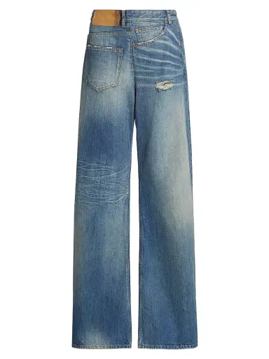 MM6 MAISON MARGIELA Women's Twisted Distressed Straight-Leg Jeans | Thumbnail 1 MM6 MAISON MARGIELA Women's Twisted Distressed Straight-Leg Jeans | Thumbnail 1