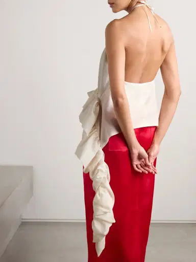 LIBEROWE Tamara Crepe Peplum Halterneck Top | Thumbnail 3 LIBEROWE Tamara Crepe Peplum Halterneck Top | Thumbnail 3