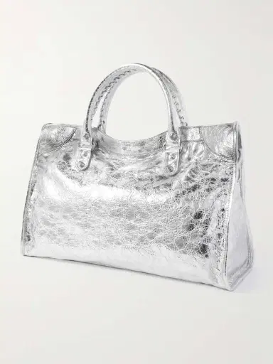 Balenciaga Le City Medium Metallic Textured-leather Tote | Thumbnail 3 Balenciaga Le City Medium Metallic Textured-leather Tote | Thumbnail 3