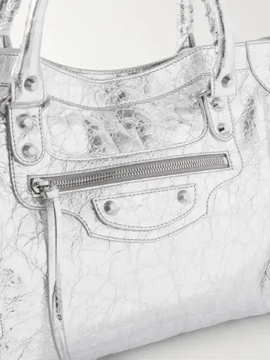 Balenciaga Le City Medium Metallic Textured-leather Tote | Thumbnail 4 Balenciaga Le City Medium Metallic Textured-leather Tote | Thumbnail 4