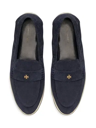 Tory Burch Women's Ballet Sport Suede Loafers - Navy | Thumbnail 3 Tory Burch Women's Ballet Sport Suede Loafers - Navy | Thumbnail 3