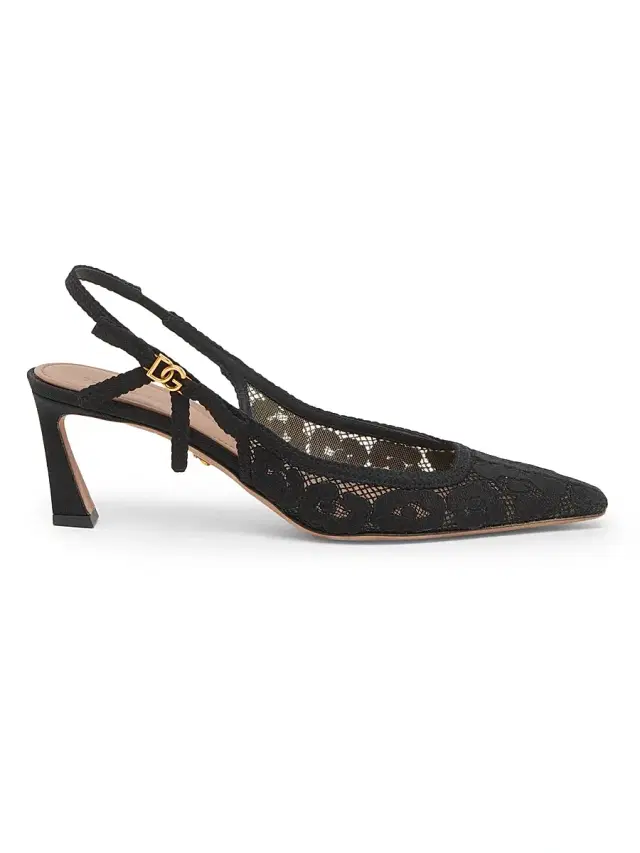 Women's Pizzo Leo Lace 65MM Slingback Pumps - Nero Women's Pizzo Leo Lace 65MM Slingback Pumps - Nero