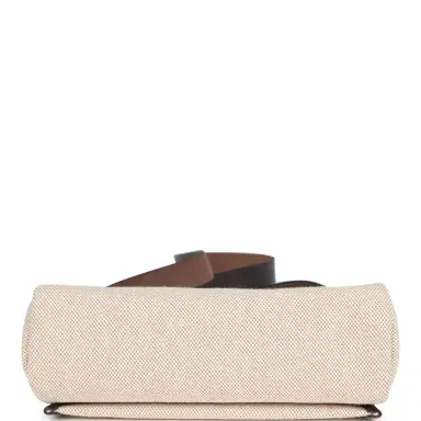 HERMÈS Hermes Herbag Zip 20 Mini Ecru and Beige Toile H Canvas and Ebene Vache Hunter Gold Hardware | Thumbnail 7 HERMÈS Hermes Herbag Zip 20 Mini Ecru and Beige Toile H Canvas and Ebene Vache Hunter Gold Hardware | Thumbnail 7