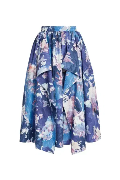 Erdem Gathered Midi Skirt | Thumbnail 1 Erdem Gathered Midi Skirt | Thumbnail 1
