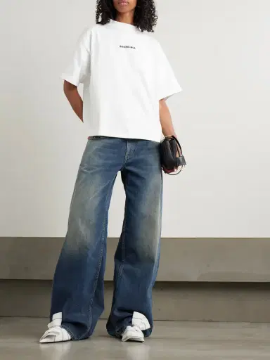 Balenciaga Mid-rise Wide-leg Jeans | Thumbnail 2 Balenciaga Mid-rise Wide-leg Jeans | Thumbnail 2