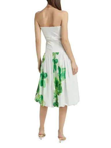 Amanda Uprichard Women's Tivoli Floral Cotton Bubble Midi-Dress | Thumbnail 5 Amanda Uprichard Women's Tivoli Floral Cotton Bubble Midi-Dress | Thumbnail 5