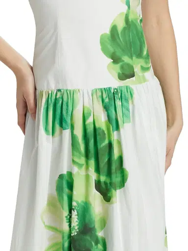 Amanda Uprichard Women's Tivoli Floral Cotton Bubble Midi-Dress | Thumbnail 6 Amanda Uprichard Women's Tivoli Floral Cotton Bubble Midi-Dress | Thumbnail 6