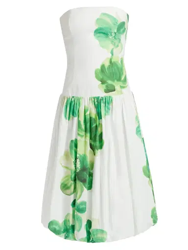 Amanda Uprichard Women's Tivoli Floral Cotton Bubble Midi-Dress | Thumbnail 1 Amanda Uprichard Women's Tivoli Floral Cotton Bubble Midi-Dress | Thumbnail 1