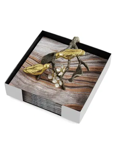 Michael Aram Lovebirds Cocktail Napkin Holder | Thumbnail 1 Michael Aram Lovebirds Cocktail Napkin Holder | Thumbnail 1