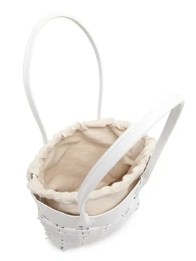 FERRAGAMO Women's Gancini Laser-Cut Leather Tote - Optic White | Thumbnail 3 FERRAGAMO Women's Gancini Laser-Cut Leather Tote - Optic White | Thumbnail 3