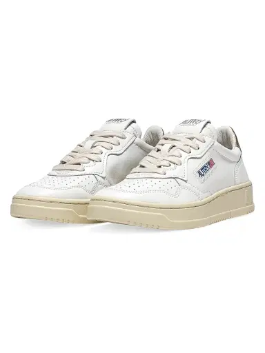 Autry Women's Medalist Low-Top Leather Sneakers - White Gold | Thumbnail 2 Autry Women's Medalist Low-Top Leather Sneakers - White Gold | Thumbnail 2