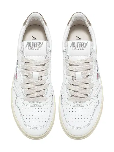 Autry Women's Medalist Low-Top Leather Sneakers - White Gold | Thumbnail 4 Autry Women's Medalist Low-Top Leather Sneakers - White Gold | Thumbnail 4