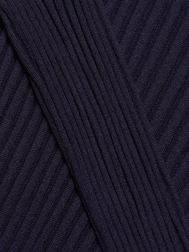 Jil Sander Women's Superfine Seamless Silk Rib-Knit Sweater - Midnight - Size 0 | Thumbnail 7 Jil Sander Women's Superfine Seamless Silk Rib-Knit Sweater - Midnight - Size 0 | Thumbnail 7