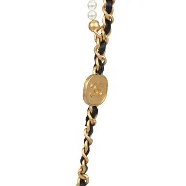 Chanel Chanel Mini Pearly Chain Flap Bag Black Lambskin Brushed Gold Hardware | Thumbnail 8 Chanel Chanel Mini Pearly Chain Flap Bag Black Lambskin Brushed Gold Hardware | Thumbnail 8