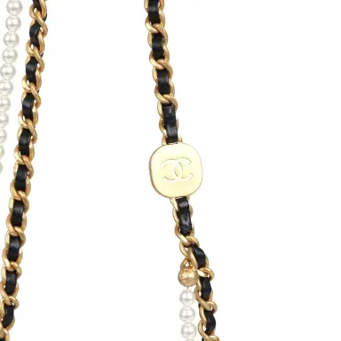 Chanel Chanel Mini Pearly Chain Flap Bag Black Lambskin Brushed Gold Hardware | Thumbnail 9 Chanel Chanel Mini Pearly Chain Flap Bag Black Lambskin Brushed Gold Hardware | Thumbnail 9