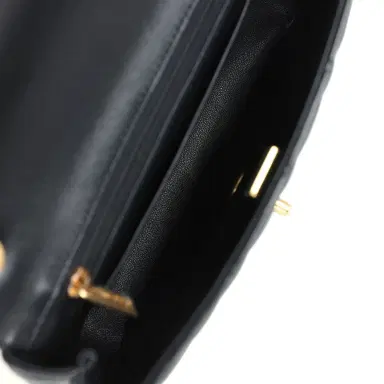 Chanel Chanel Mini Pearly Chain Flap Bag Black Lambskin Brushed Gold Hardware | Thumbnail 10 Chanel Chanel Mini Pearly Chain Flap Bag Black Lambskin Brushed Gold Hardware | Thumbnail 10
