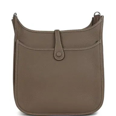 HERMÈS Hermes Evelyne III PM Etoupe Clemence Palladium Hardware | Thumbnail 5 HERMÈS Hermes Evelyne III PM Etoupe Clemence Palladium Hardware | Thumbnail 5