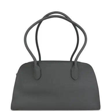 The Row The Row Margaux Shoulder 12 Bag Timouse Grey Calfskin Silver Hardware | Thumbnail 4 The Row The Row Margaux Shoulder 12 Bag Timouse Grey Calfskin Silver Hardware | Thumbnail 4
