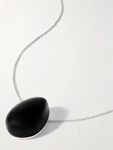 Sophie Buhai Everyday Egg Silver Onyx Necklace | Thumbnail 4 Sophie Buhai Everyday Egg Silver Onyx Necklace | Thumbnail 4