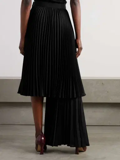 Bottega Veneta Layered Pleated Twill Midi Skirt | Thumbnail 4 Bottega Veneta Layered Pleated Twill Midi Skirt | Thumbnail 4