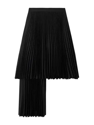 Bottega Veneta Layered Pleated Twill Midi Skirt | Thumbnail 1 Bottega Veneta Layered Pleated Twill Midi Skirt | Thumbnail 1