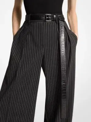 Michael Kors Collection Jodi Crocodile Embossed Leather Belt in | Thumbnail 6 Michael Kors Collection Jodi Crocodile Embossed Leather Belt in | Thumbnail 6