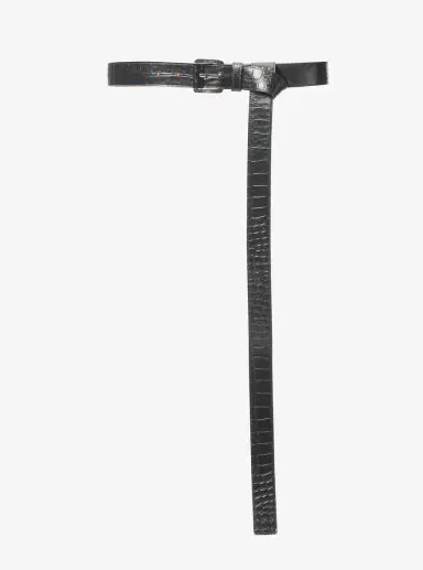 Michael Kors Collection Jodi Crocodile Embossed Leather Belt in | Thumbnail 7 Michael Kors Collection Jodi Crocodile Embossed Leather Belt in | Thumbnail 7