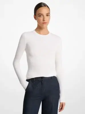 Michael Kors Collection Super Cashmere Long-Sleeve Shirt | Thumbnail 2 Michael Kors Collection Super Cashmere Long-Sleeve Shirt | Thumbnail 2