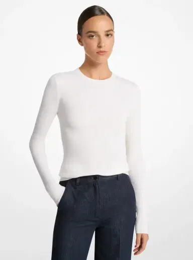 Michael Kors Collection Super Cashmere Long-Sleeve Shirt | Thumbnail 8 Michael Kors Collection Super Cashmere Long-Sleeve Shirt | Thumbnail 8