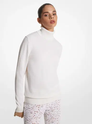 Michael Kors Collection Joan Cashmere Turtleneck Sweater | Thumbnail 12 Michael Kors Collection Joan Cashmere Turtleneck Sweater | Thumbnail 12