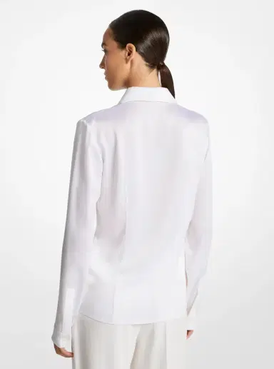 Michael Kors Collection Hansen Charmeuse Shirt | Thumbnail 7 Michael Kors Collection Hansen Charmeuse Shirt | Thumbnail 7