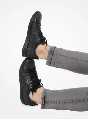 Michael Kors Keating Logo and Leather Sneaker | Thumbnail 6 Michael Kors Keating Logo and Leather Sneaker | Thumbnail 6